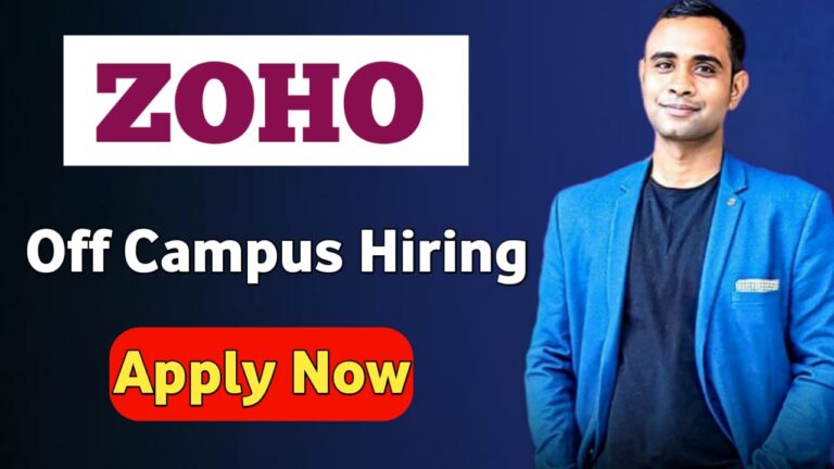 Zoho Off Campus Hiring